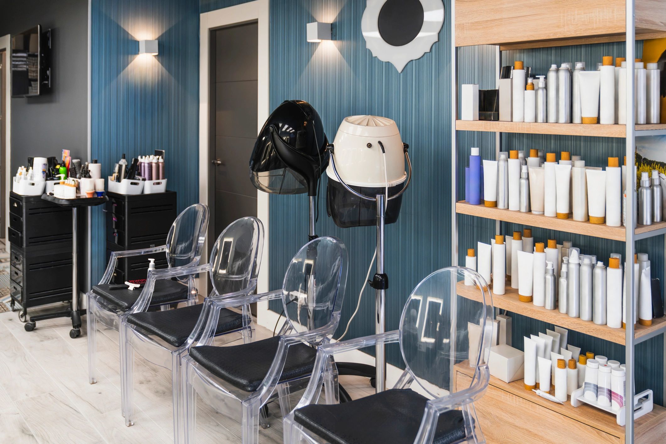 Luxury salon interior ready for appointments